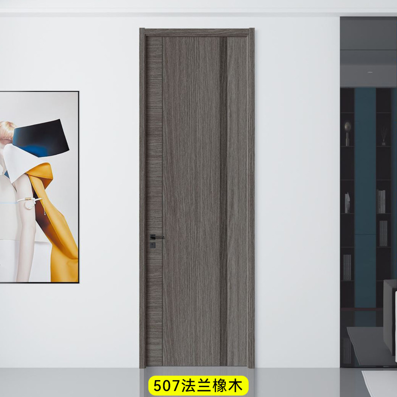 Manufacturers Solid Wood Bedroom Door Set Of Room Door Composite Carbon Crystal Facade Paint Light Luxury Door Simple Light Luxury Wholesale Set Application Scenario