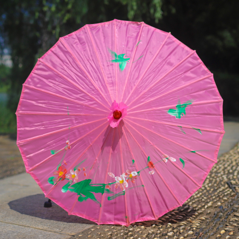 国潮防雨防晒绸布伞油纸伞道具伞汉服伞舞蹈伞演出伞古典装饰伞工艺伞