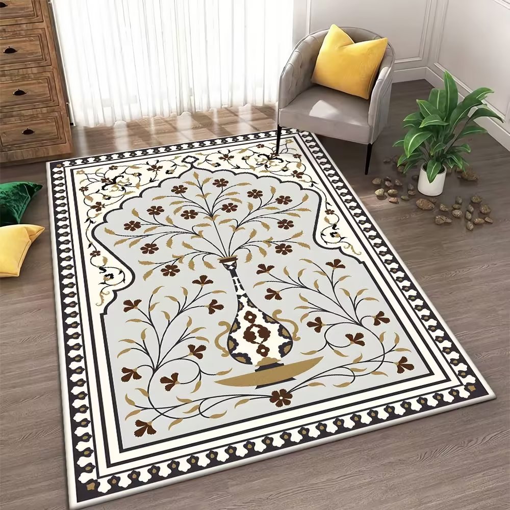 Cross-border prayer carpet, pilgrimage carpet, retro travel pilgrimage carpet, soft Arab Middle East pilgrimage carpet custom-made Specification image