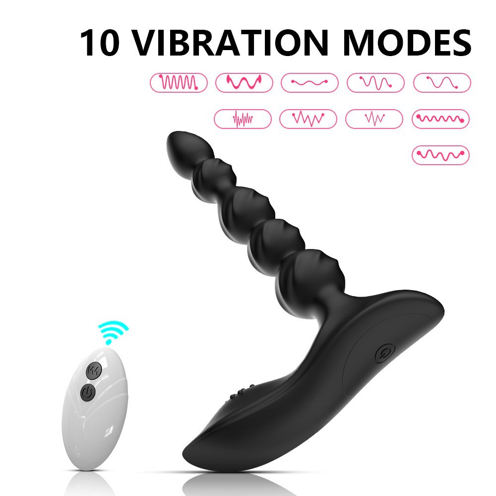 APP wireless remote control five-bead double-vibration silicone pull bead adult sex products for men and women Specification drawing