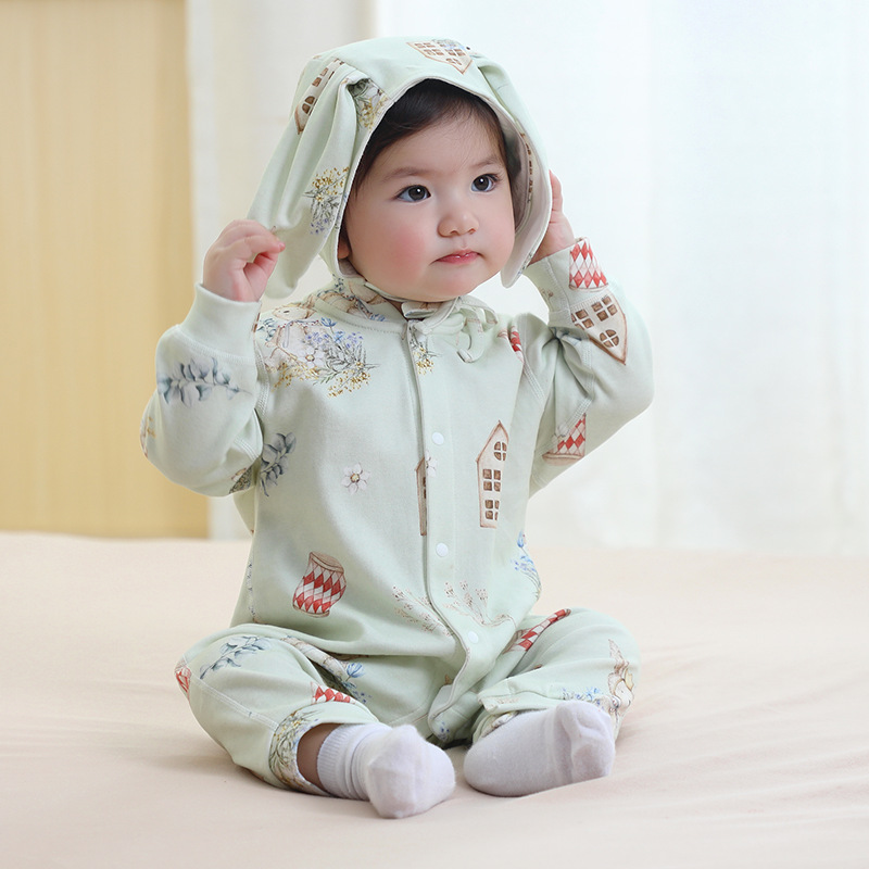 新款上市外贸北欧风格ins童话婴幼儿爬服哈衣宝宝儿童睡衣