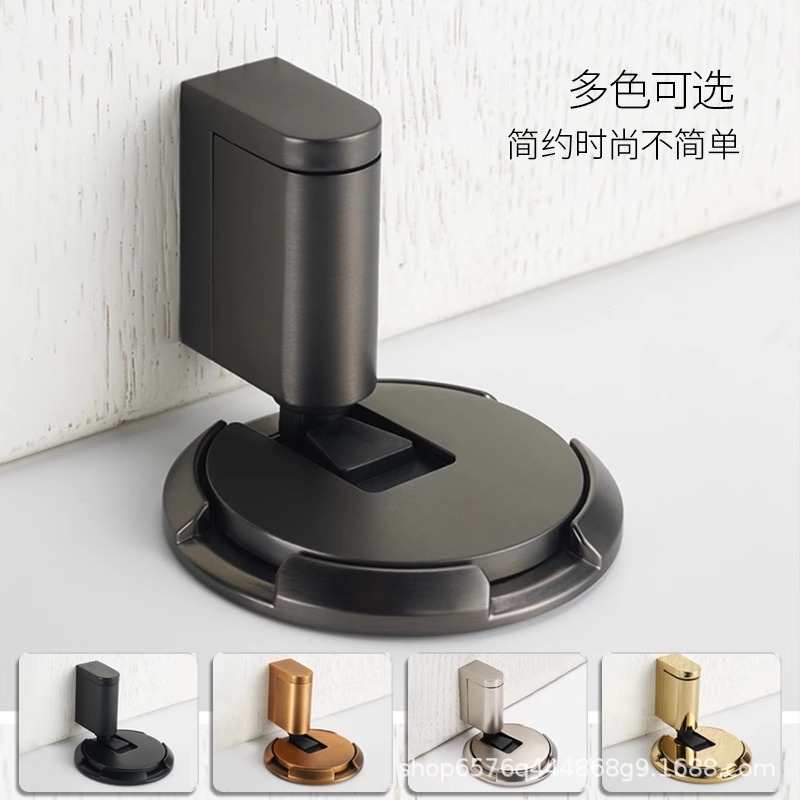 防风地吸防撞新款机械式隐形卫生间门阻器后顶门碰门挡免打孔门吸
