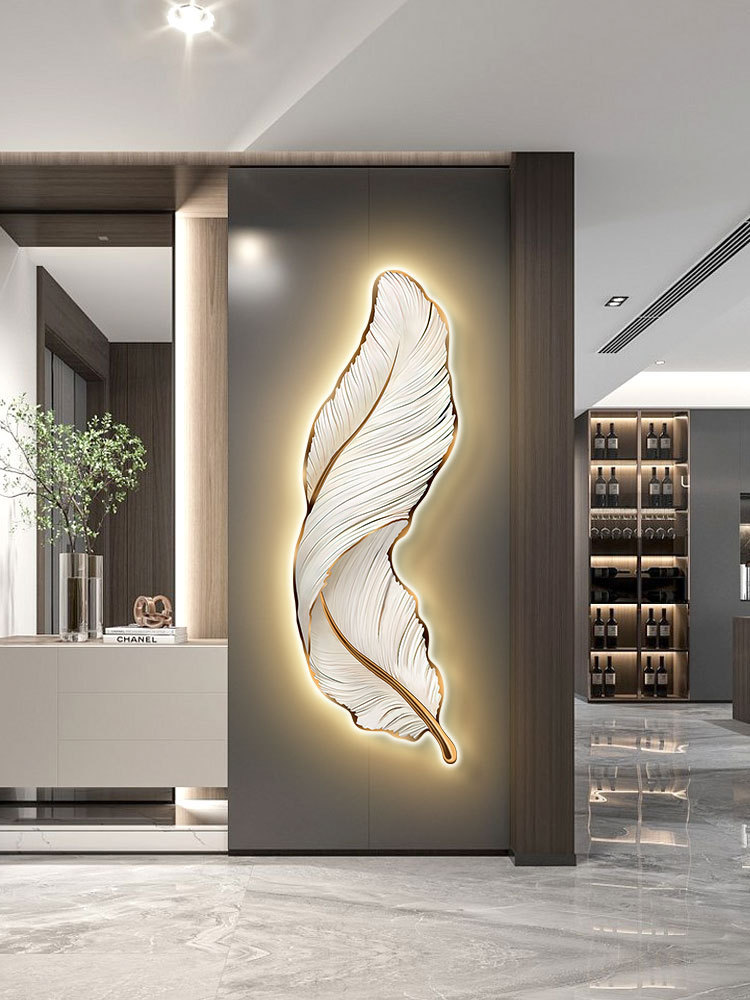 led feather lamp with light strip