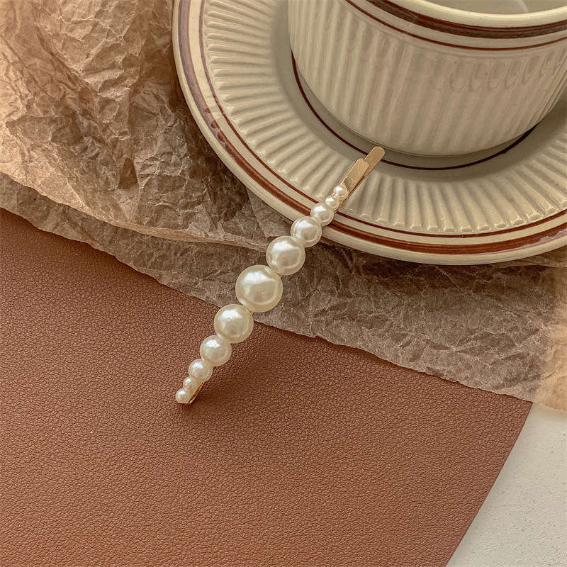 Pearl hair clips, bangs, forehead hair clippers, bb clips, popular one-line hair clips, 2022 new style clip headwear pic 14