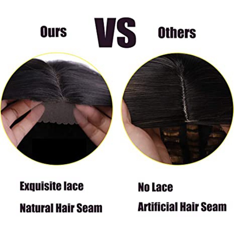 Lace wigs for women, mid-parted long straight synthetic fiber hair wigs from Europe and America before cross-border trade Specification image