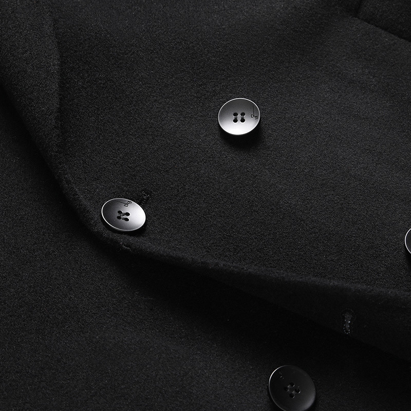 New 100% woolen overcoat for men in autumn and winter, long double-breasted double-sided wool overcoat, knee-length coat for men Application Scenario