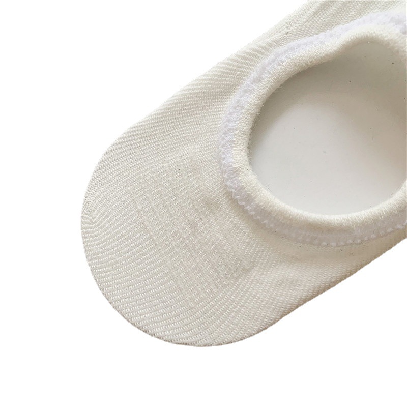 One-piece delivery of white socks for women, summer thin invisible socks, shallow-mouth socks, ins trendy embroidery, cartoon school style, women's boat socks, cotton socks Item Picture