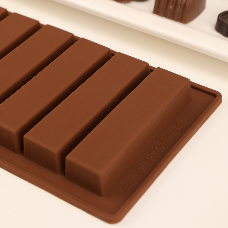 7-hole long rectangular baking silicone mold, artistic cold dish creative plating crystal mold factory direct sales details Picture