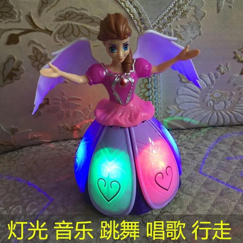 Electric dance Princess, singing, dancing, glowing music, universal ice and snow Angel, Aisha Girl, toys, wholesale at the street stall
