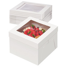 厂家直销外贸蛋糕盒 一次性天地盖开窗蛋糕包装盒西点盒cake box
