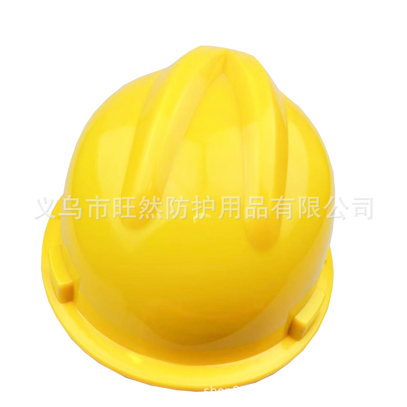 V型建筑工地ABS材质可印字安全帽 电力工程劳保防护头盔产品图