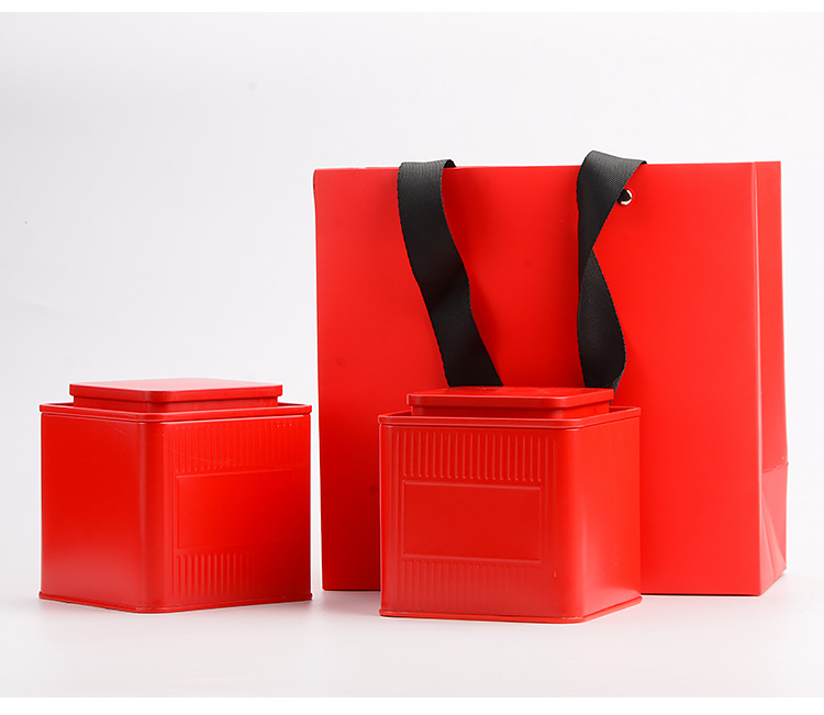 Wholesale tea cans, square cans, empty tin boxes, packaging cans, square empty cans, green tea, Fuding white tea, black tea tinplate cans pic 63