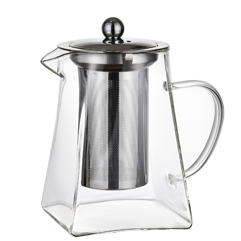 玻璃泡茶具/茶壶/电热壶居家/玻璃水壶/白银白底实物图