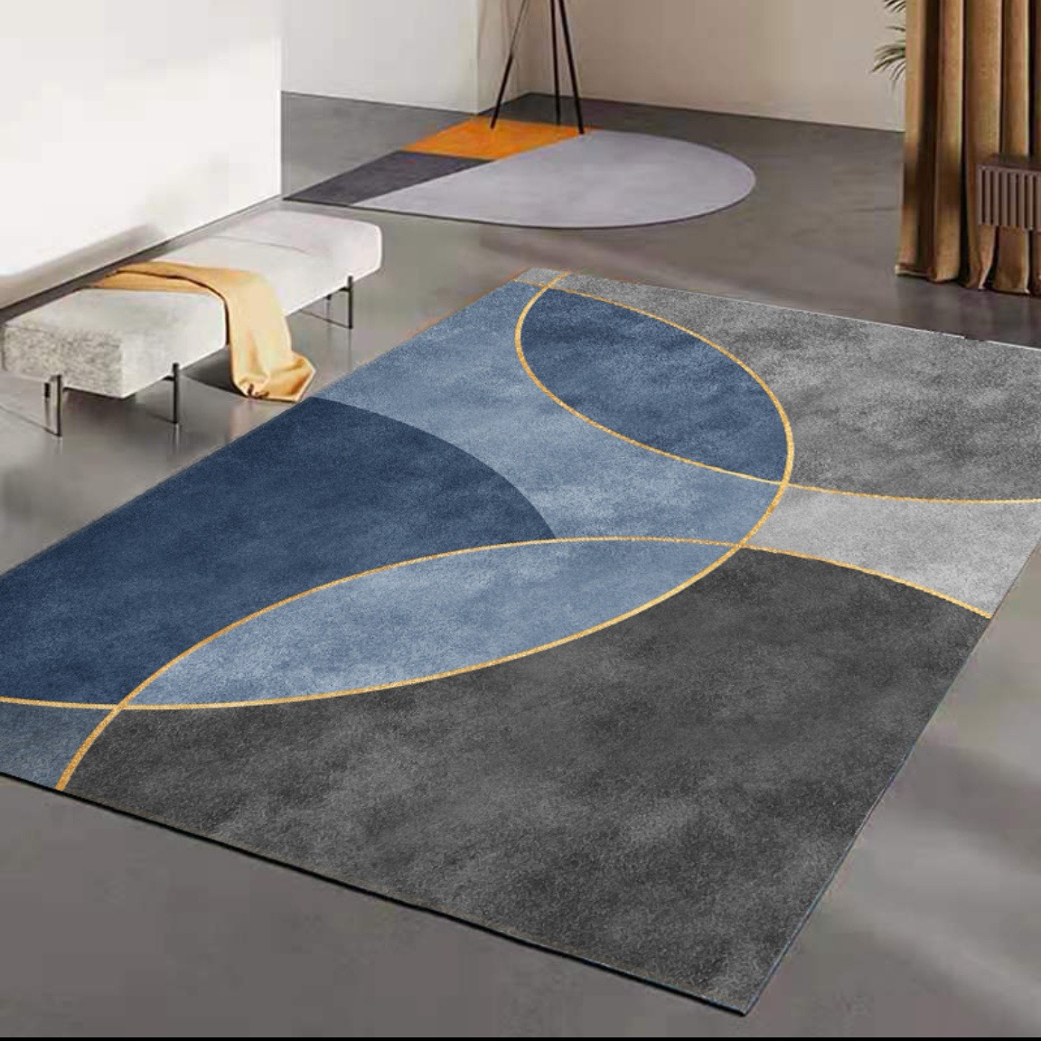 Carpet Living Room Light Luxury Nordic Sofa Coffee Table Bed Modern Simple Grey Bedroom Home Carpet Floor Mat Large Area details Picture