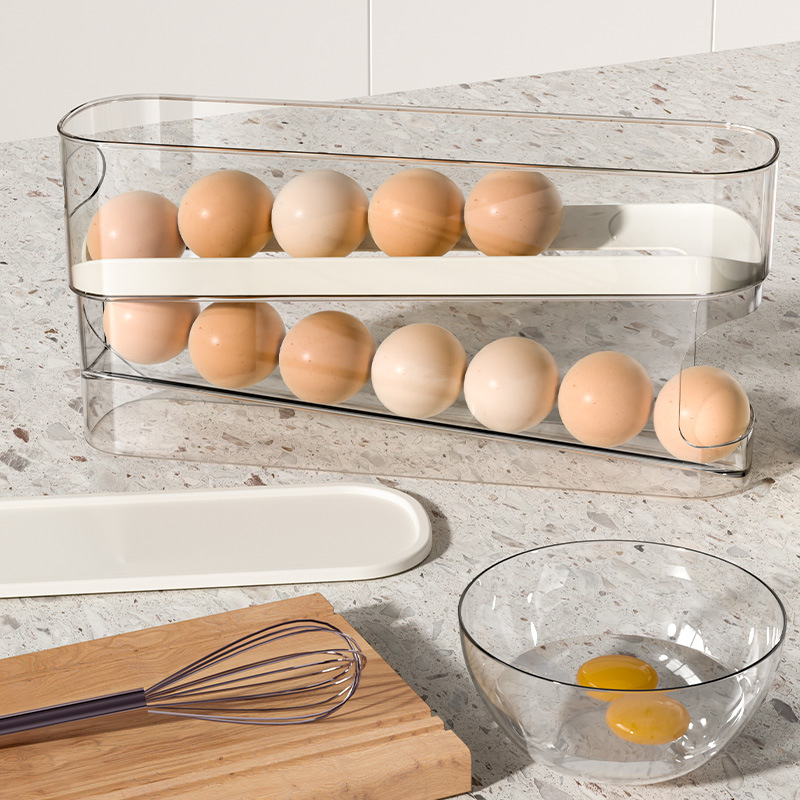 Egg Storage Box Refrigerator Side Door Storage Rack Food Grade Crisper Special Arrangement For Storage Egg Box Egg Tray