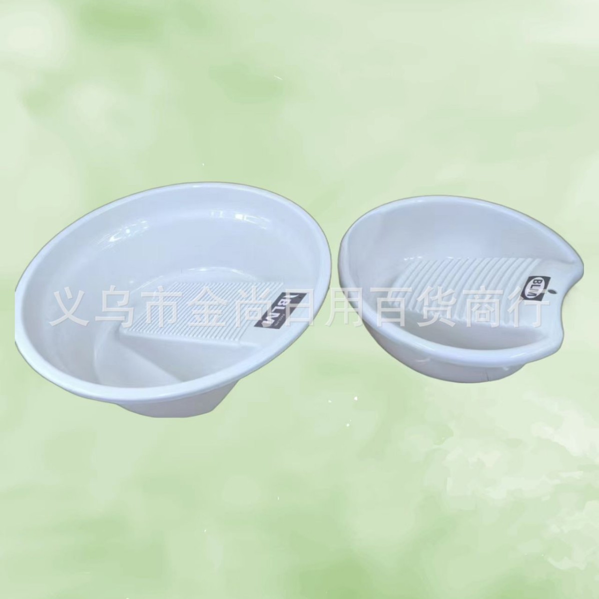 Wholesale household laundry basins, mini washboards, small washbasins, underwear washing basins, white and blue, other plastic folding ones details Picture