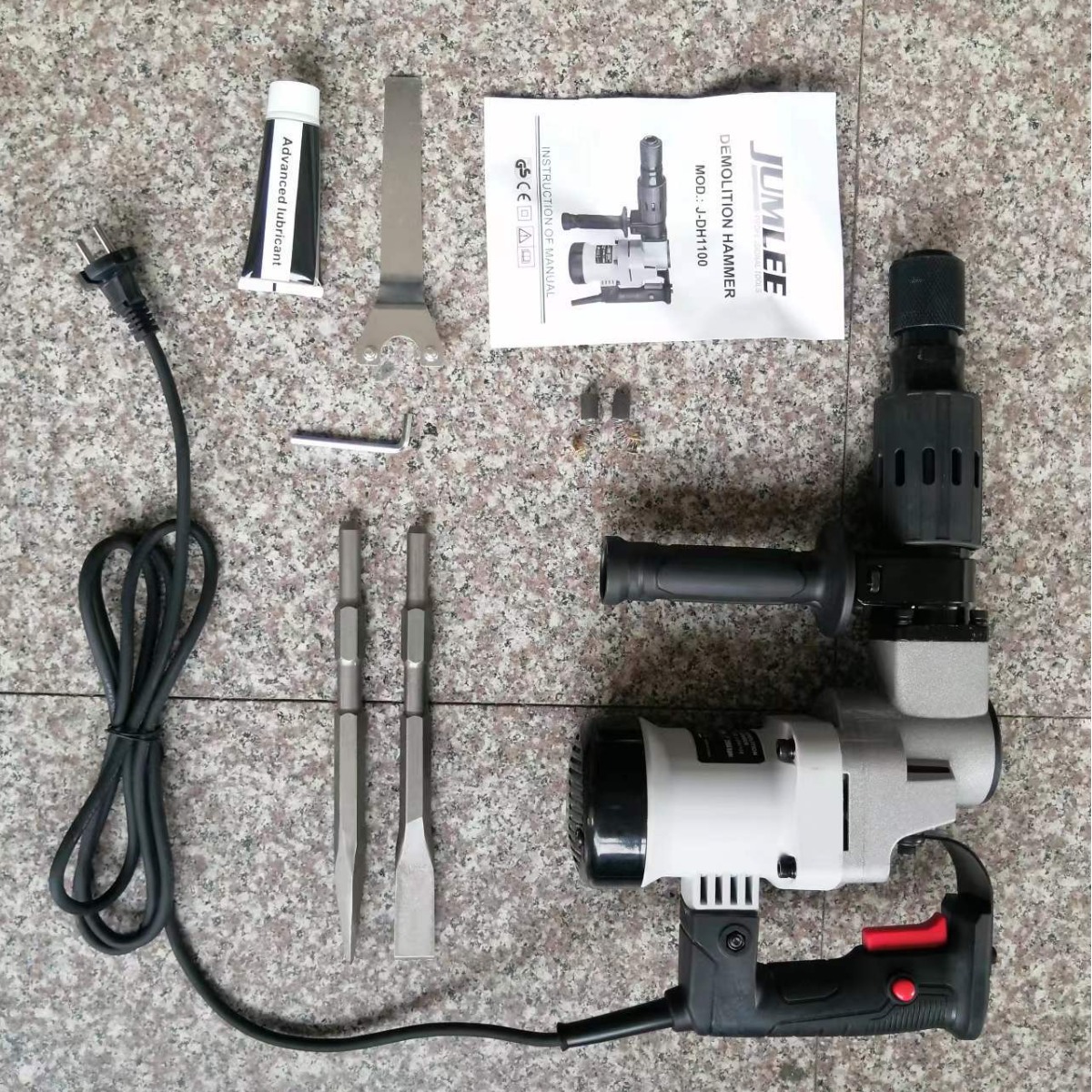 Electric pickaxe, electric hammer, lithium battery brushless electric pickaxe, high-power concrete electric draft, impact drill, three-purpose electric drill, rotary impact drill Specification image