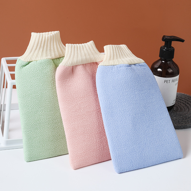 Coarse Sand Bath Towel Double Thickened Bath Tool Strong Mud Rub Decontamination Back Rub Gloves Household Plain Bath And Bath Gloves details Picture