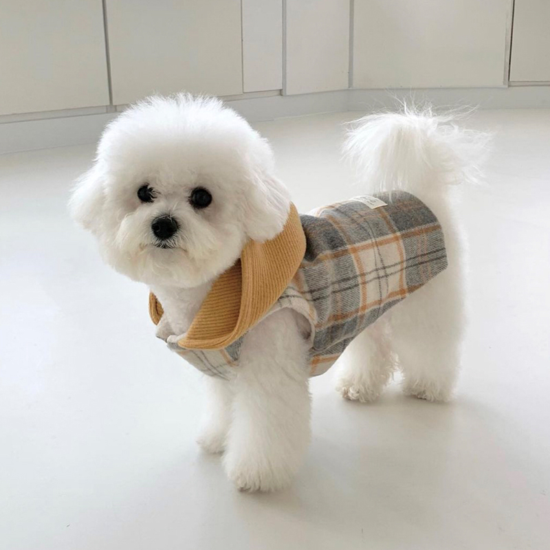 Thick cotton-padded jacket, vest, Teddy bichon, Schnauzer, small dog clothing, suitable for towing in autumn and winter Item Picture