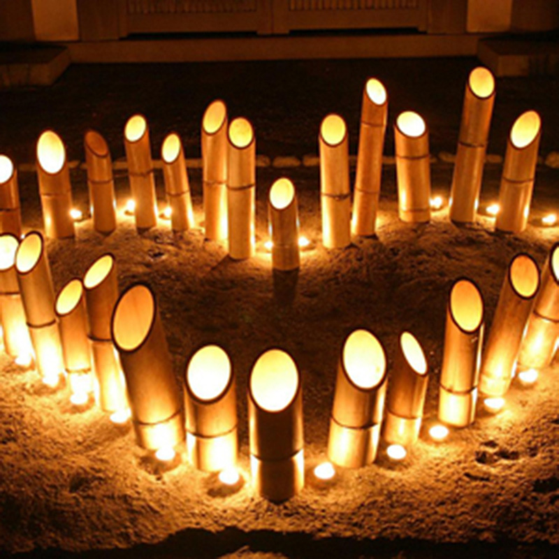 Outdoor bamboo lights, LED landscape reed lights, courtyard atmosphere lights, scenic area garden lawn decoration, bamboo and dandelion lights Specification image
