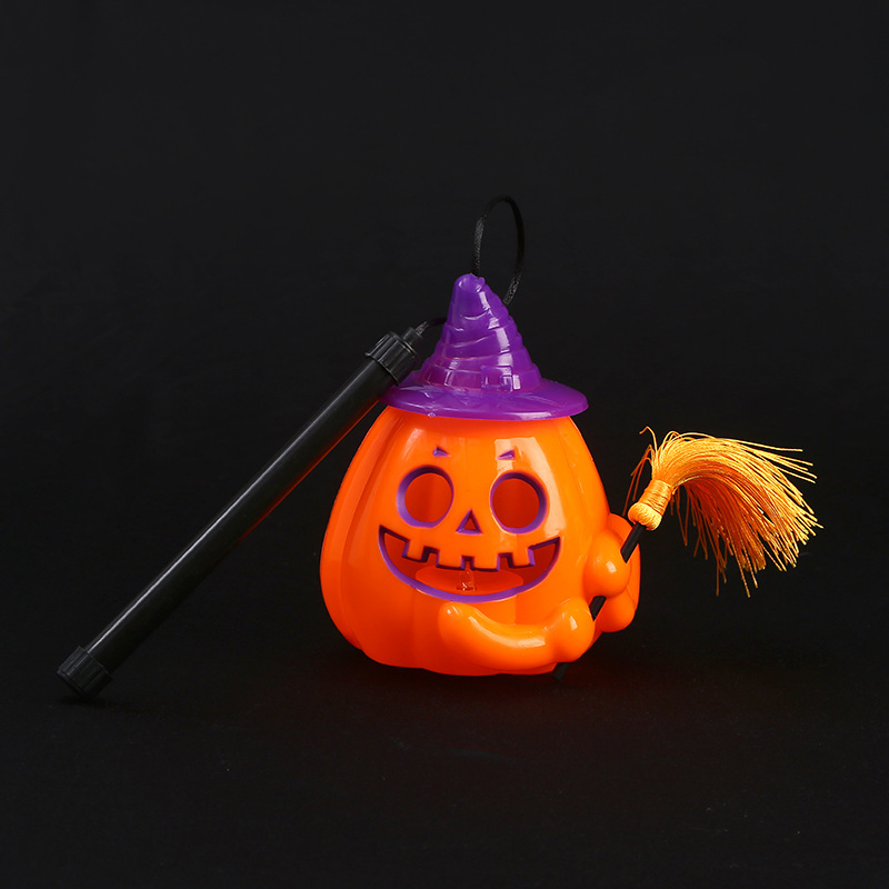 Cross-border new Halloween pumpkin lantern, children's hand-held luminous candy jar, dance party, bar decoration props Specification image