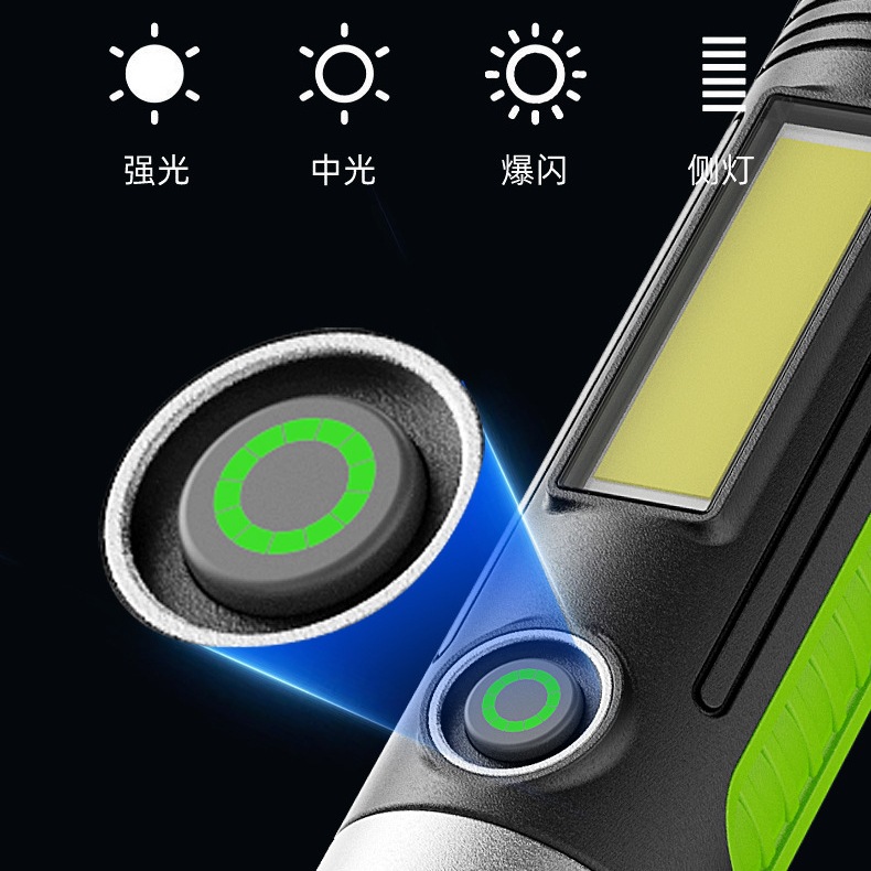 Powerful flashlight charging portable XPE multi-functional tent camping lamp, long-lasting ultra-bright long-range focusing led lamp details Picture