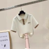 Factory wholesale of girls' summer short-sleeved, stylish and fashionable children's POLO shirts, summer T-shirts and teenagers' casual tops details Picture