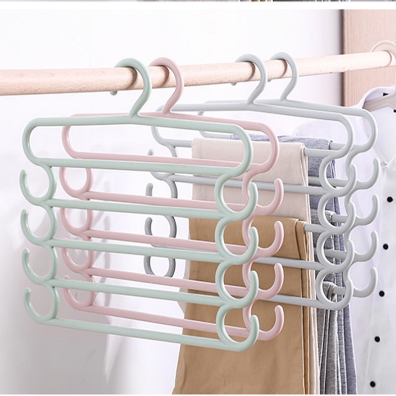 多层 收纳魔术裤架 家用 宿舍 收纳整理挂裤子 围巾毛巾晾晒 衣架