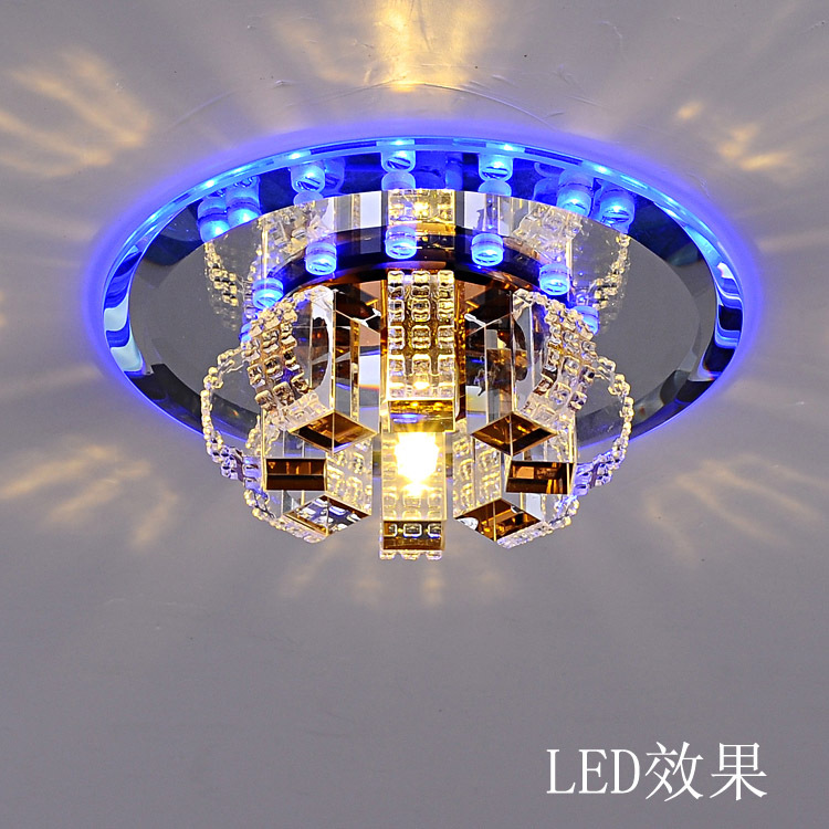 Crystal corridor light, spotlight, creative entrance light, simple and modern foyer light, entrance hall corridor downlight, balcony ceiling light