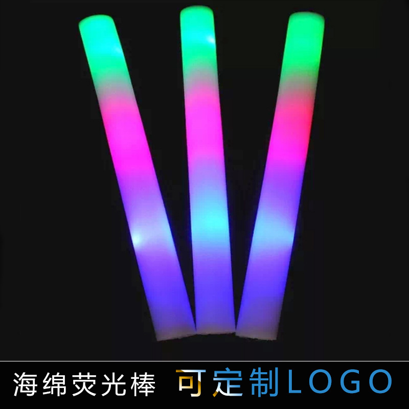 قضبان فلورية من طراز LED FFL من قضبان اسفنجية ملونة كبيرة 48CM عبر الحدود details Picture