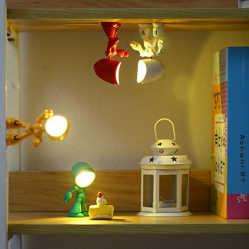New creative small gifts DIY night lights, cartoon character desktop ornaments, mini table lamps, Hero Police night lights Specification drawing
