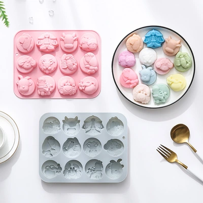 Stock 12 In 12 Constellations Molding Silicone Mold Drop Glue Chocolate Mold Baking Tool Ice Lattice Cake Mold