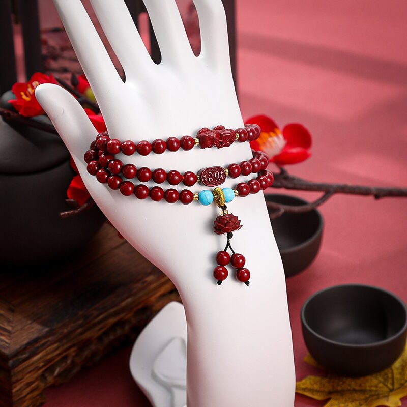 新中式朱砂手/朱砂/手串产品图