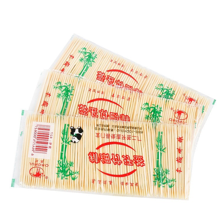 Bamboo Toothpick Natural Bamboo Toothpick Disposable Double Head Catering Wholesale Bamboo Fruit Pick Thick Fine Pick Thick Single Head Item Picture