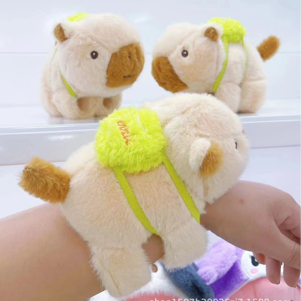 Capibara Snap Ring Plush Toy Grab Doll Capybara Doll 8 Inch Wholesale Claw Machine Boutique Doll Specification drawing
