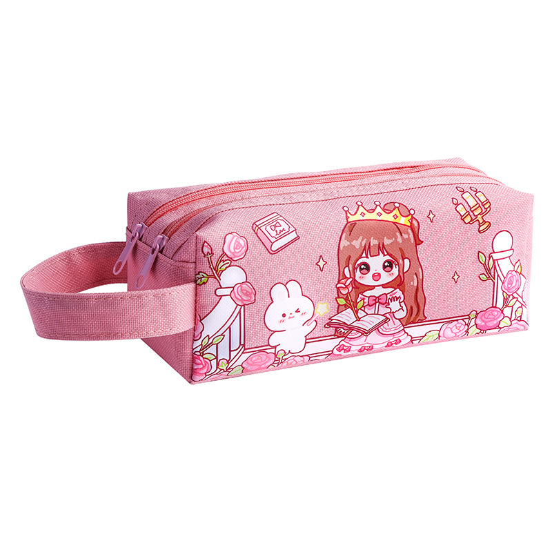 咔巴熊新款大容量笔袋高颜值新款简约多功能文具盒手提事方便携带详情图5