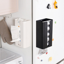 Cross-border installation free magnetic refrigerator shelf side collection magnetic garbage bag storage box Toilet tissue box wholesale