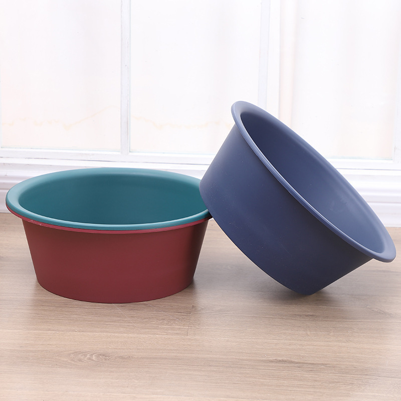 Manufacturers Wholesale 36Cm Fine Frosted Plastic Basin Household Basin Washbasin Dormitory Washbasin Wholesale Printing Logo details Picture