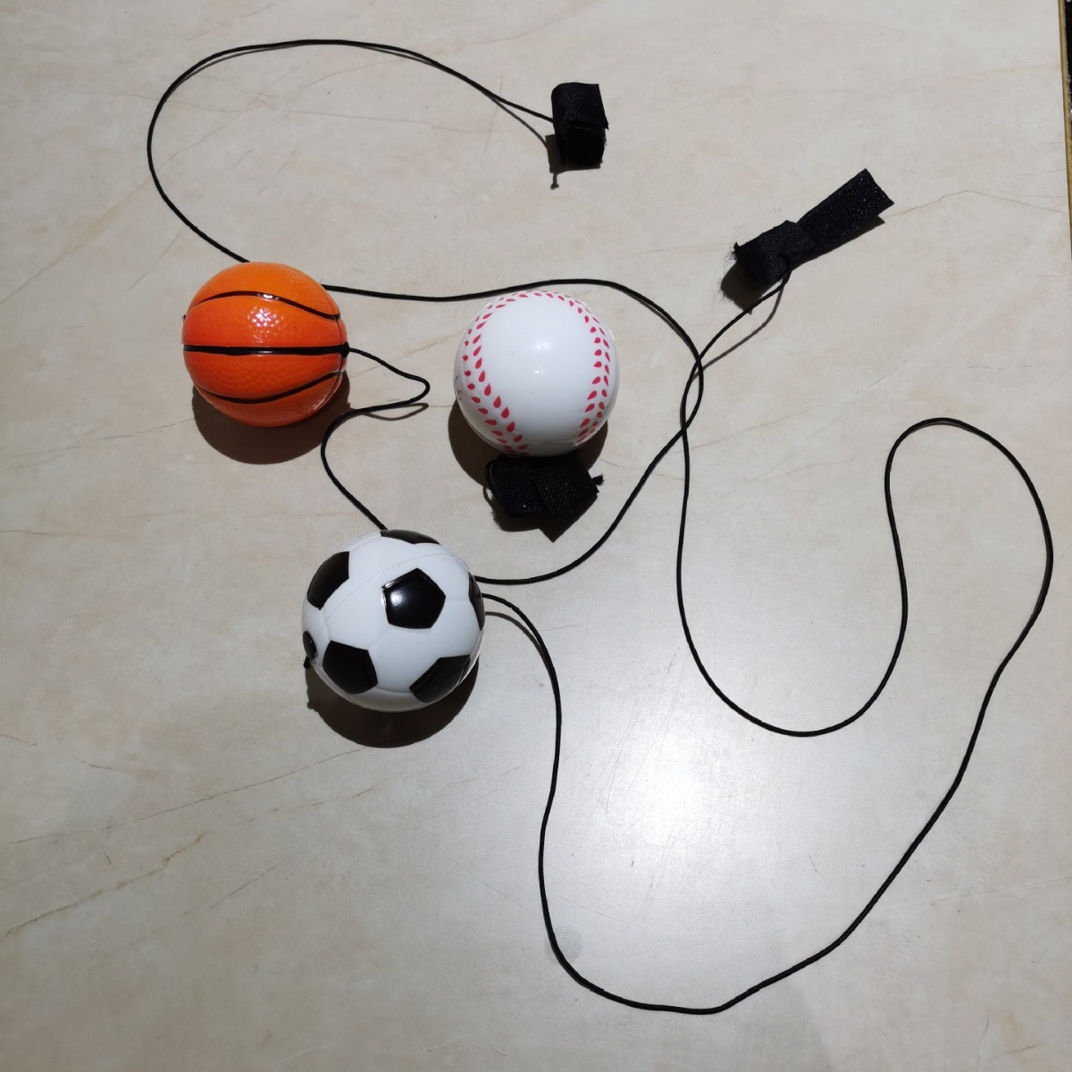 Pu High Elastic Old Man Fitness Exercise Artifact Hand Throwing Elastic Ball Wrist Elastic Ball Creative Rebound Football Basketball Play details Picture