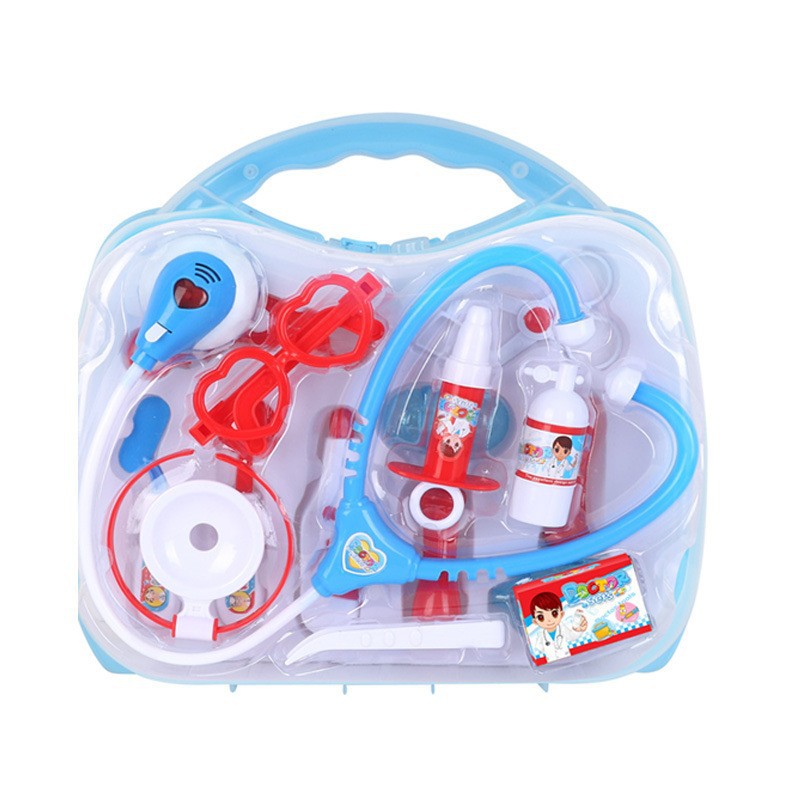14-piece set of children's house play toys with sound and light medicine box, simulation toys for boys, girls, doctors and nurses Item Picture
