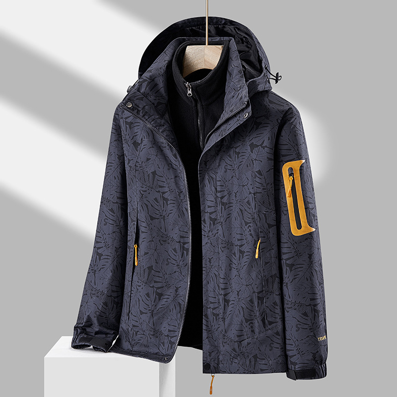 2022 New Factory Direct Outdoor Storm Jacket Three-In-One Two-Piece Couple Windproof Waterproof Warm Ski Wear Specification drawing