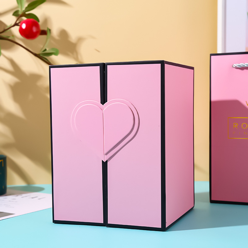 New everlasting flower jewelry box, creative rose necklace earrings, packaging box, Valentine's Day gift box manufacturer wholesale details Picture