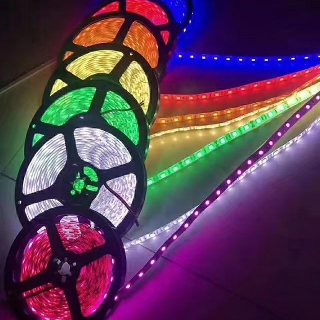 Led Light With 12V 24V 5050 Color Rgb High Brightness 60 Light Plating Plate Bare Plate Drops Rubber Sleeve Color Changing Light Strip Item Picture