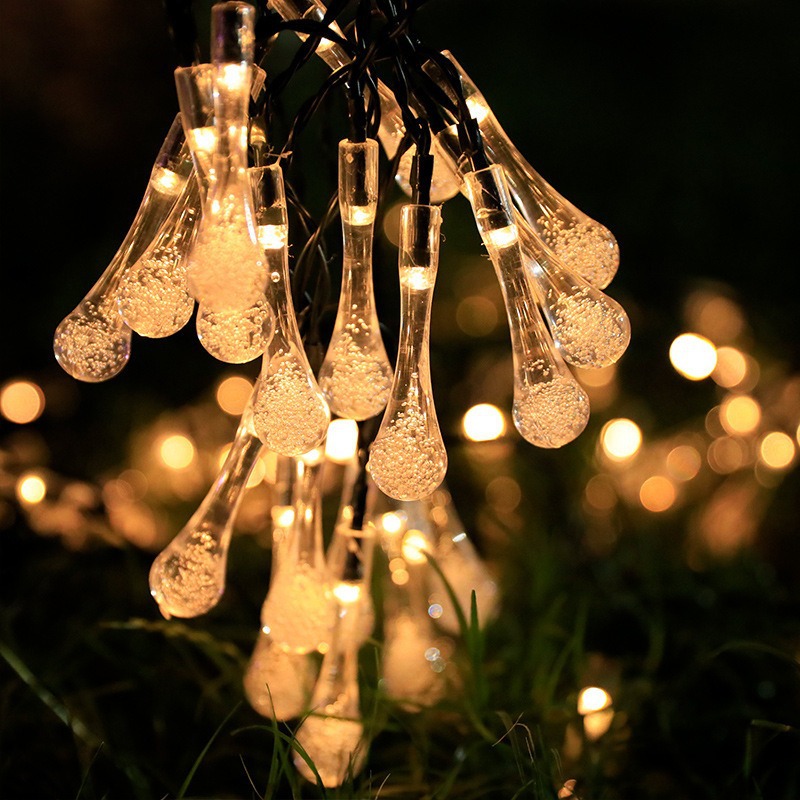 led new solar outdoor lights, household garden light strings, waterproof balcony garden led ambient light strips, hanging tree color lights Application Scenario