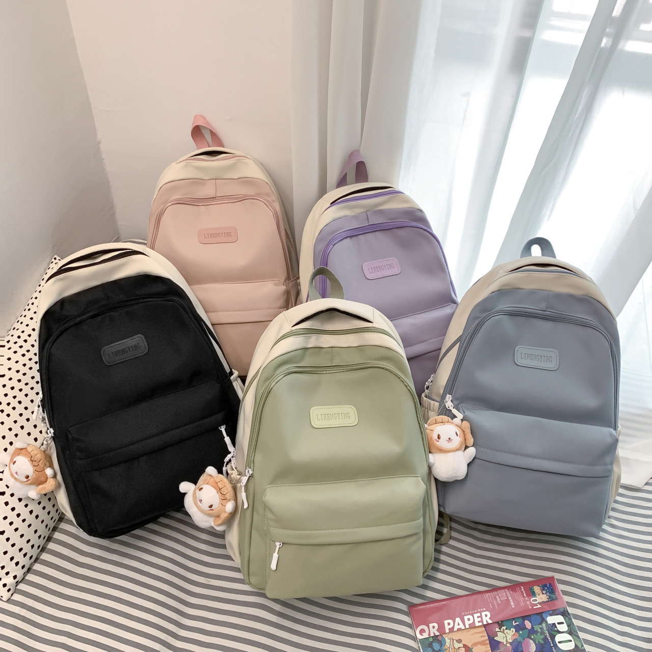 2023 New Small Fresh Schoolbag Female Korean Version Of High School Students Backpack Ins Large Capacity Backpack Application Scenario