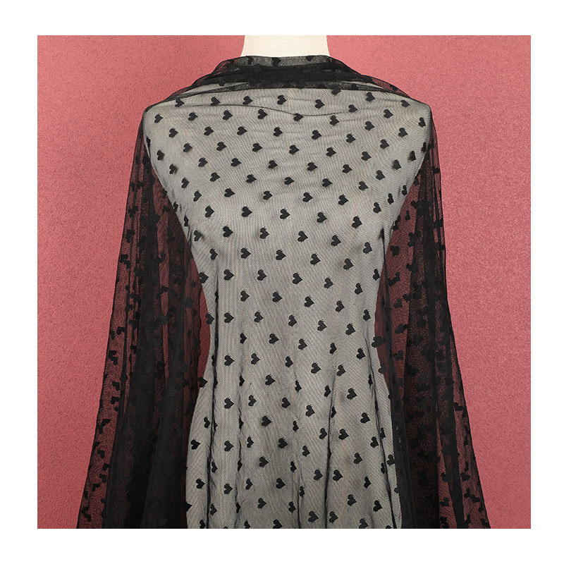 Heart-shaped full lace fabric Item Picture