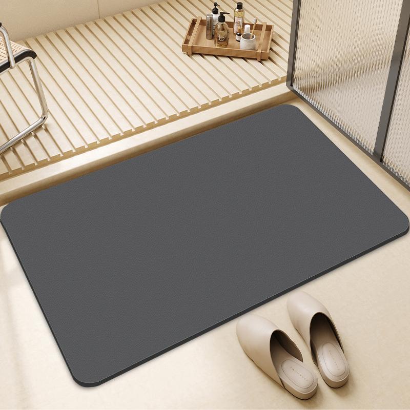 Wholesale Solid Color Diatom Mud Mat Household Bathroom Door Mat Bathroom Quick Dry Non-Slip Absorbent Foot Mat Can Be Cut