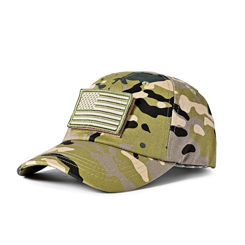Outdoor camouflage tactical caps, custom logo, women's high-end military training caps, American baseball caps, men's sunshade baseball caps Item Picture