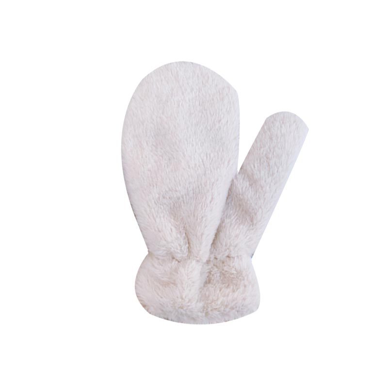 2022 New diy gloves for women, thickened with fleece, cute for cycling, warm and windproof, neckline with fingers, fleece Korean version Item Picture