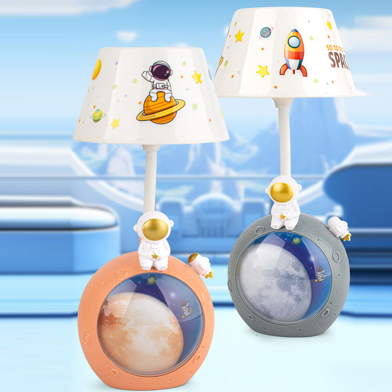 Astronaut Moon Lamp Second Gear Light Hose Angle Adjustable Usb Charging Children's Room Eye Protection Learning Light